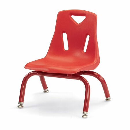 JONTI-CRAFT Berries Stacking Chairs with Powder-Coated Legs, 8 in. Ht, Set of 6, Red 8118JC6008